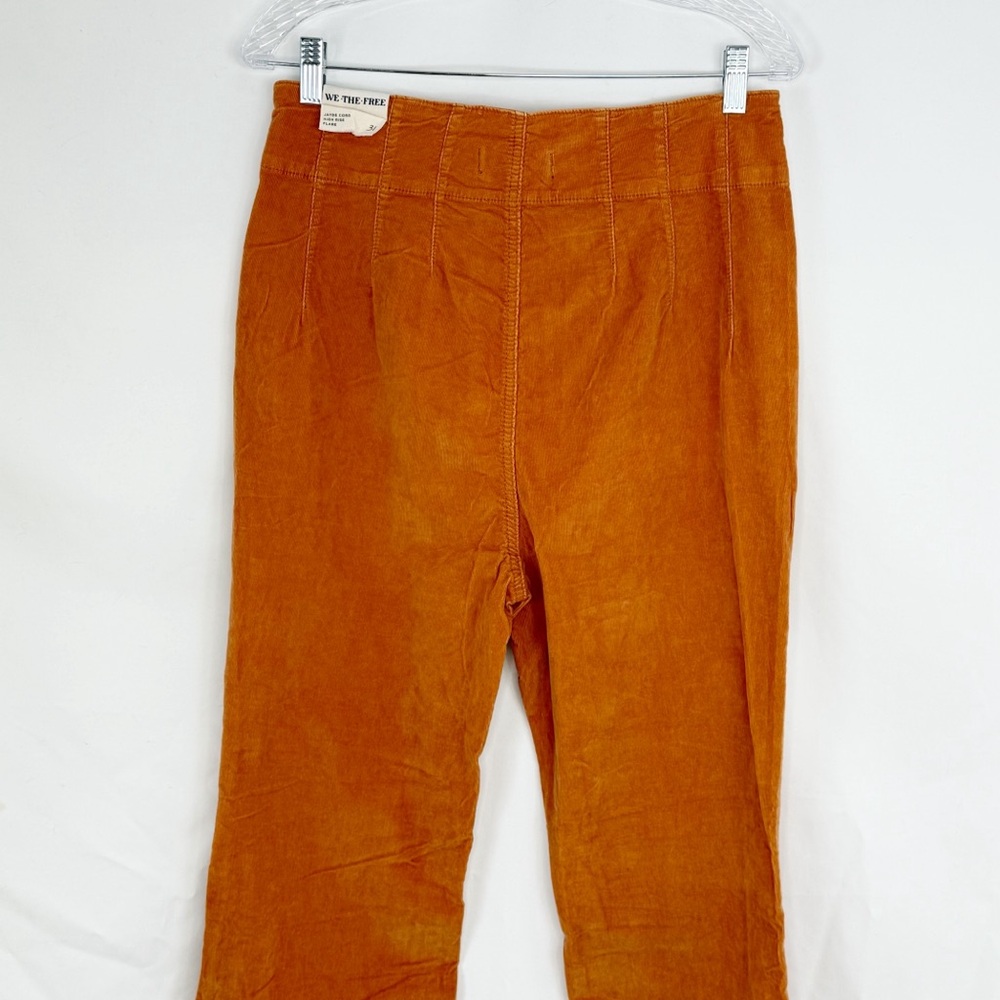 NWT Free People Women's Jayde Cord Flare Pants in Cognac Size 31 - Picture 12 of 16